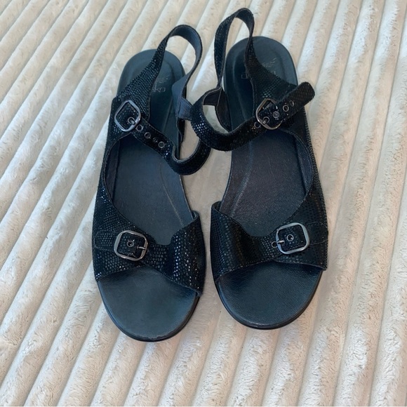 Dansko Black Buckle Sandals - Picture 6 of 7